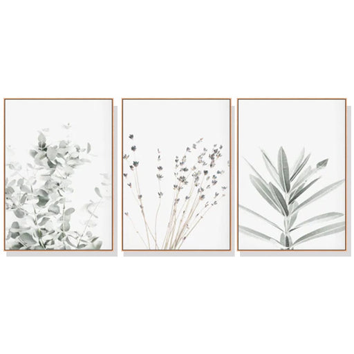Prasads Home and Garden Home & Garden > Wall Art Lavender Eucalyptus 3 Sets Wood Frame Canvas - Wall Art 40cmx60cm