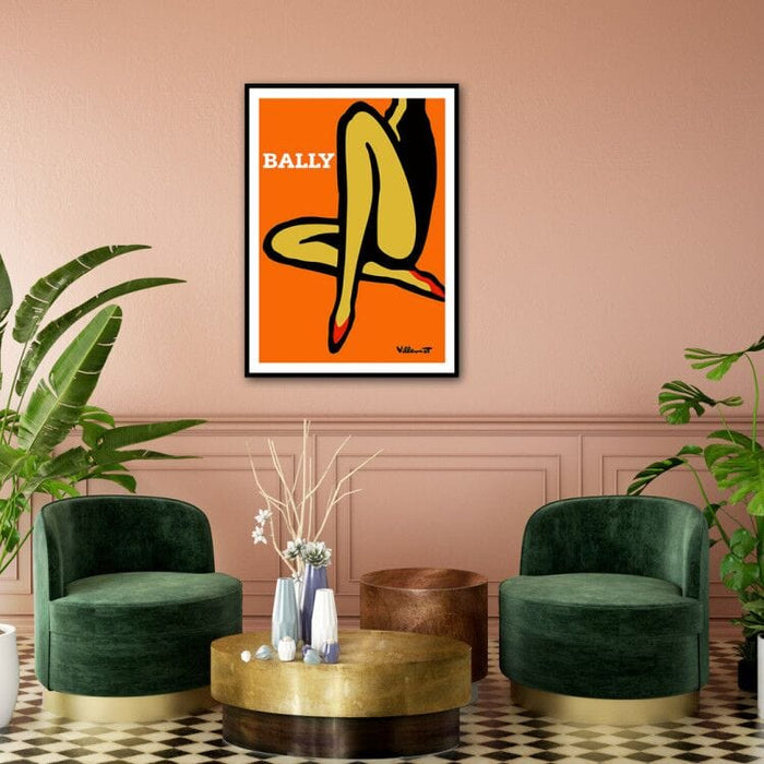 Prasads Home and Garden Home & Garden > Wall Art Orange Legs Black Frame Canvas Wall Art 50cmx70cm