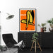 Prasads Home and Garden Home & Garden > Wall Art Orange Legs Black Frame Canvas Wall Art 50cmx70cm