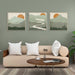 Prasads Home and Garden Home & Garden > Wall Art Sage Green Landscapes 3 Sets Wood Frame Canvas - Wall Art 70cmx70cm