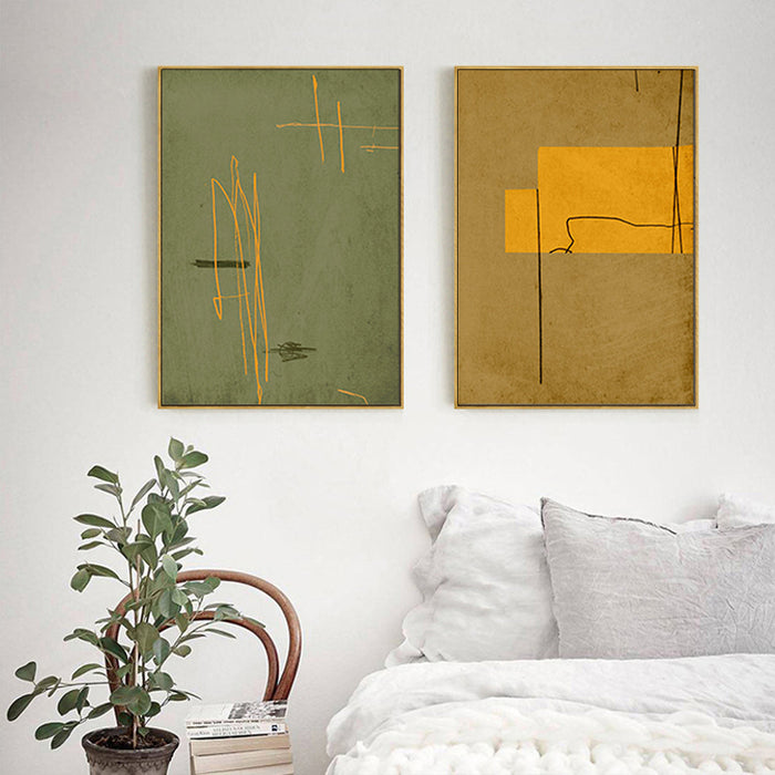 Prasads Home and Garden Home & Garden > Wall Art United Study 2 Sets Gold Frame Canvas - Wall Art 50cmx70cm