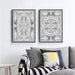 Prasads Home and Garden Home & Garden > Wall Art Wall Art 40cmx60cm Black White Pattern 2 Sets Black Frame Canvas