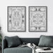 Prasads Home and Garden Home & Garden > Wall Art Wall Art 40cmx60cm Black White Pattern 2 Sets Black Frame Canvas