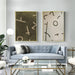 Prasads Home and Garden Home & Garden > Wall Art Wall Art 40cmx60cm Neutral Composition 2 Sets Gold Frame Canvas