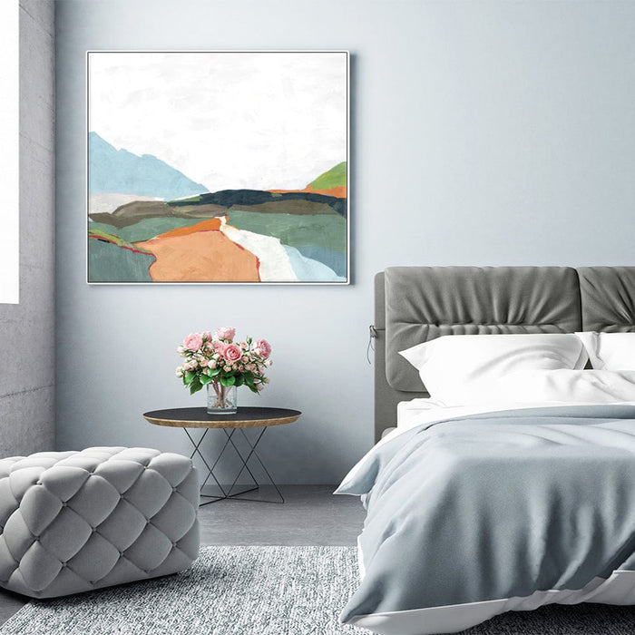 Prasads Home and Garden Home & Garden > Wall Art Wall Art 60cmx60cm April Morning White Frame Canvas