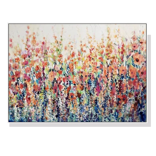 Prasads Home and Garden Home & Garden > Wall Art Wall Art 70cmx100cm Flourish Of Spring White Frame Canvas
