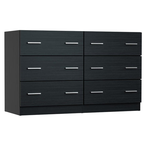 Prasads Home Furniture > Bedroom 6 Chest of Drawers Cabinet Dresser Table Tallboy Lowboy Storage Black