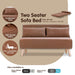 Sarantino Furniture > Sofas 2-Seater Adjustable Sofa Bed - Brown