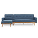 Sarantino Furniture > Sofas 3-Seater Corner Sofa Bed with Chaise Lounge - Blue