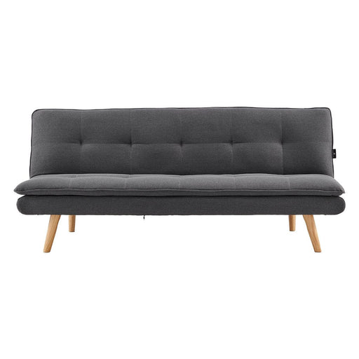 Sarantino Furniture > Sofas 3 Seater Linen Sofa Bed Couch Lounge Futon - Dark Grey