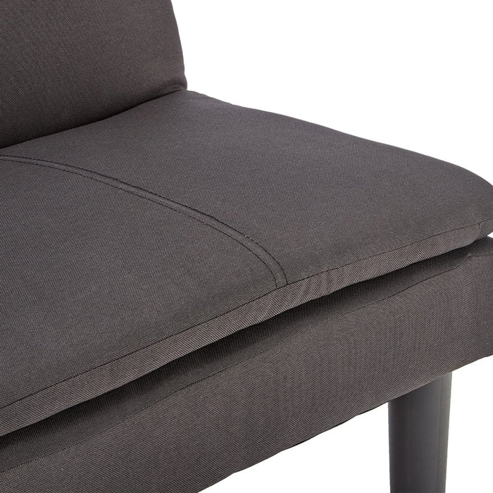 Sarantino Furniture > Sofas 3 Seater Modular Faux Linen Sofa Bed - Black