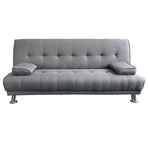 Sarantino Furniture > Sofas Manhattan Sofa Bed Lounge Couch Futon Furniture Home Light Grey Linen Suite