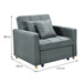 Sarantino Furniture > Sofas Suri 3-in-1 Convertible Sofa Chair Bed -  Airforce Blue