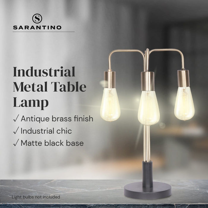 Sarantino Home & Garden > Lighting Exposed Bulb Industrial Table Lamp
