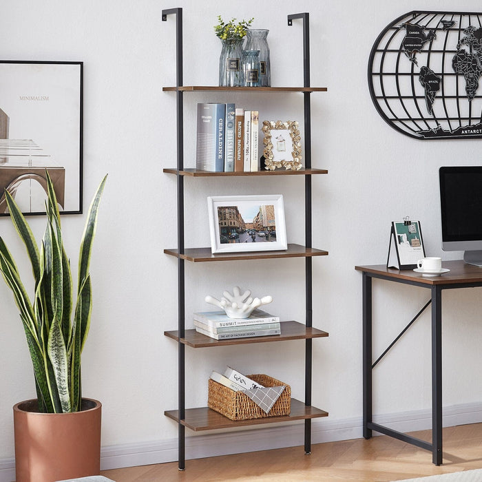 YES4HOMES Furniture > Living Room Industrial Wall-Mounted Bookcase
