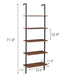 YES4HOMES Furniture > Living Room Industrial Wall-Mounted Bookcase