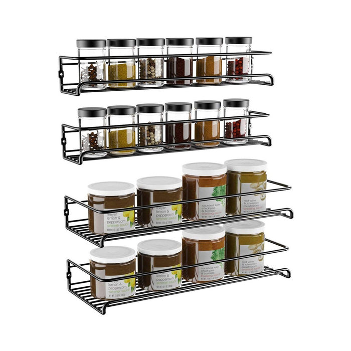 STORFEX 4 Pack Spice Rack Organizer for Cabinet or Wall Mount_0