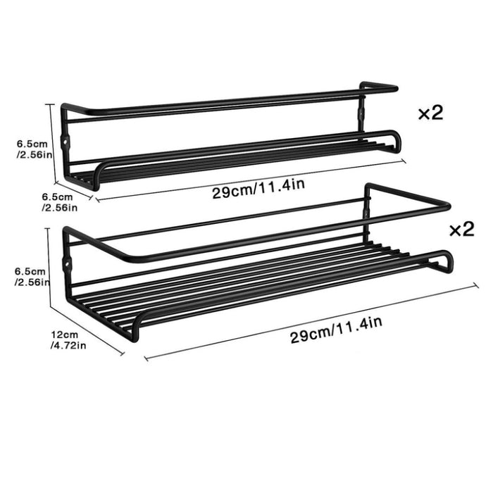 STORFEX 4 Pack Spice Rack Organizer for Cabinet or Wall Mount_1