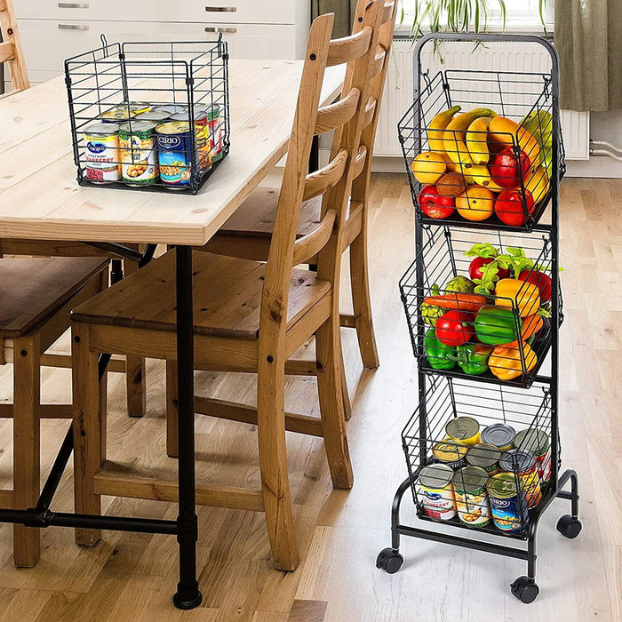 STORFEX 3-Tier Kitchen Storage Rack Removable Vegetable Cart_7