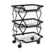 STORFEX 3 Tier Foldable Kitchen Pantry Storage Organizer Cart Baskets Rack_1