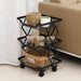 STORFEX 3 Tier Foldable Kitchen Pantry Storage Organizer Cart Baskets Rack_6