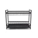 STORFEX 2 Layer Dish Drying Rack for Kitchen | Black | Steel Material_2