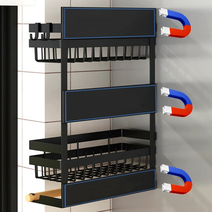 STORFEX 2 Layer Magnetic Spice Rack Refrigerator Shelf_2