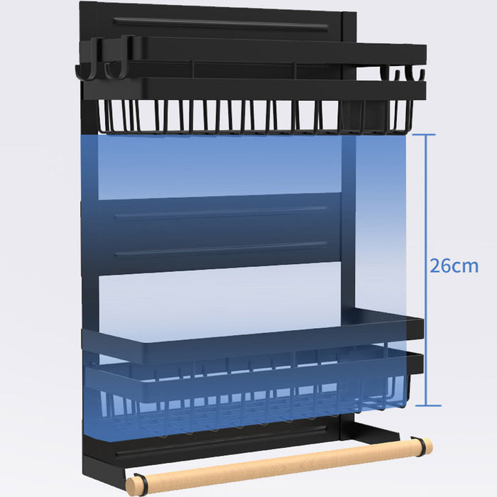 STORFEX 2 Layer Magnetic Spice Rack Refrigerator Shelf_4