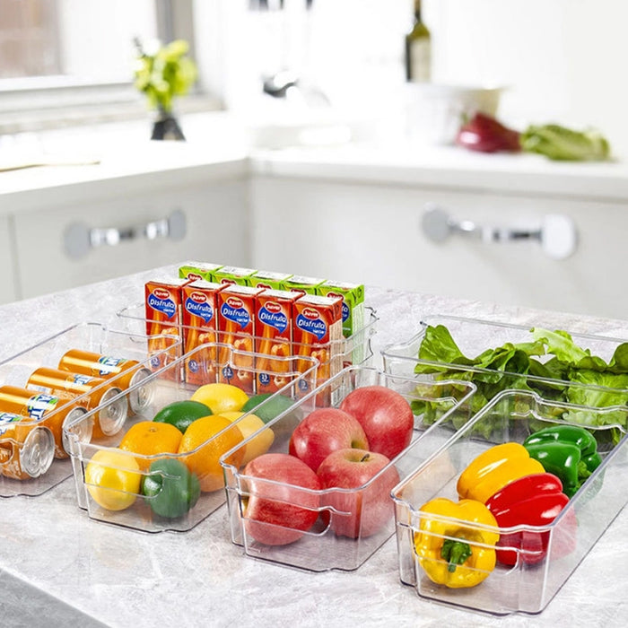 Pack of 6 Acrylic Stackable Clear Plastic Storage Bin for Refrigerator_16