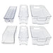 Pack of 6 Acrylic Stackable Clear Plastic Storage Bin for Refrigerator_1