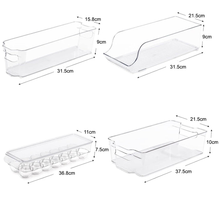 Pack of 6 Acrylic Stackable Clear Plastic Storage Bin for Refrigerator_2