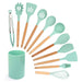 12pcs Heat-Resistant Silicone and Wood Kitchen Cooking Utensil Set_2
