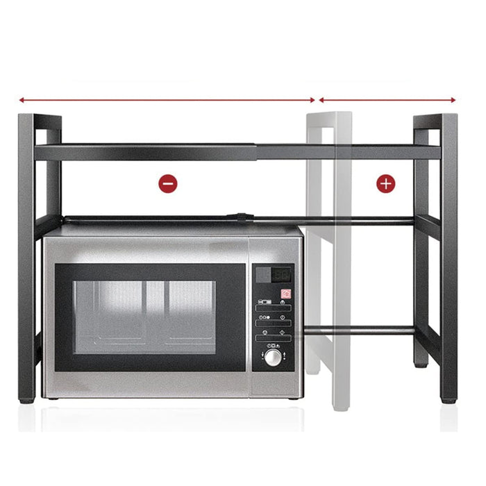 Adjustable Metal Oven Microwave Shelf Kitchen Organiser Storage Rack Holder Set_10