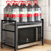 Adjustable Metal Oven Microwave Shelf Kitchen Organiser Storage Rack Holder Set_6