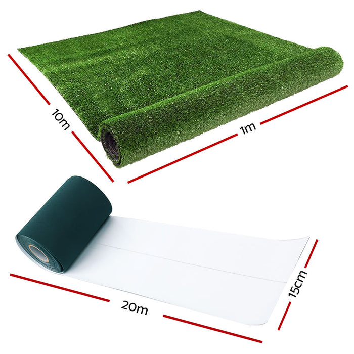 1x20m Artificial Grass Synthetic Fake 20SQM withTurf Lawn 17mm Tape