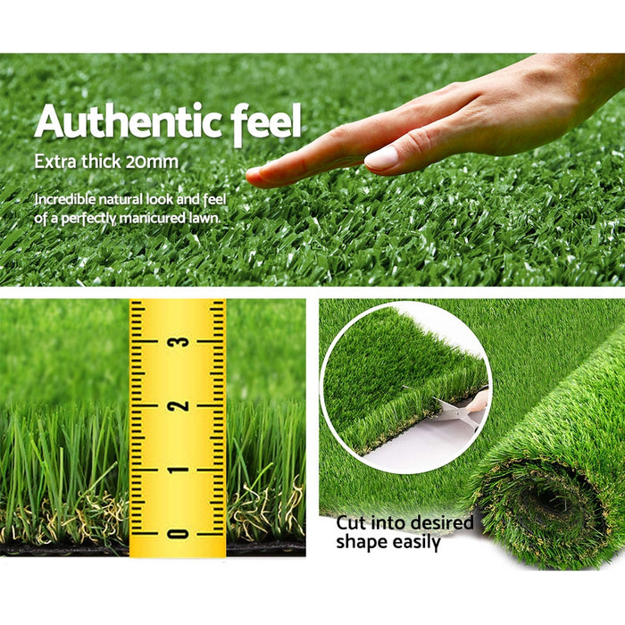 Primeturf Artificial Grass 20SQM 20mm 4-Coloured 1mx10m
