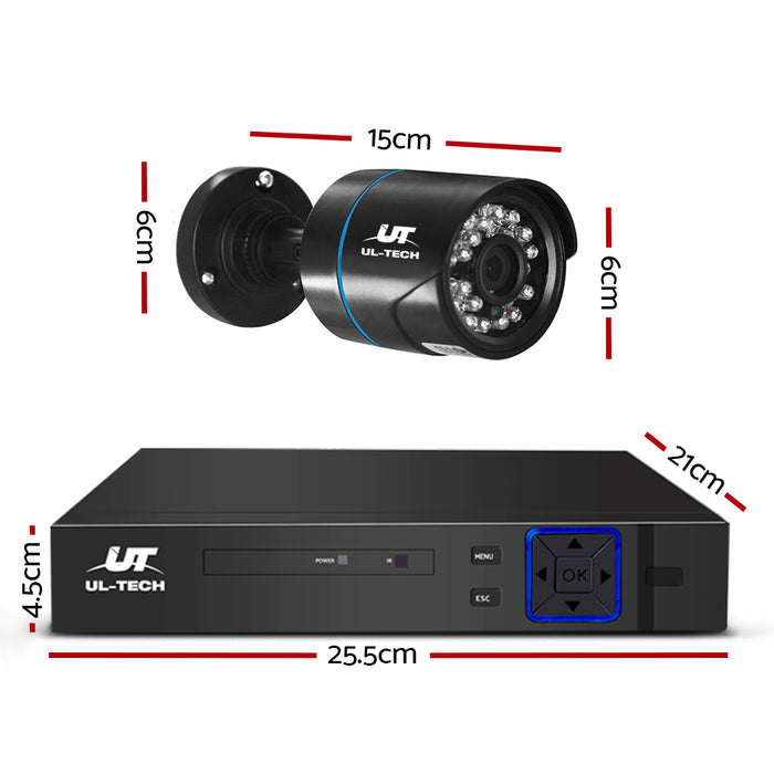 CCTV Security System 2TB 8CH DVR 1080P 4 Camera Sets
