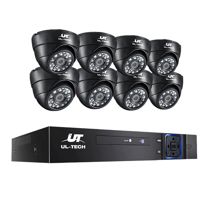 1080P CCTV Security Camera 8CH Dome DVR