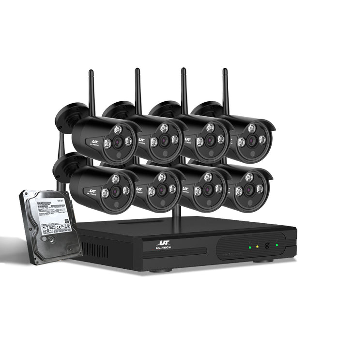 CCTV Wireless Security Camera System 8CH IP WIFI Outdoor 3MP 1TB