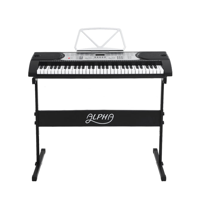 61 Keys Electronic Piano Keyboard Digital Electric w/ Stand Stool Silver
