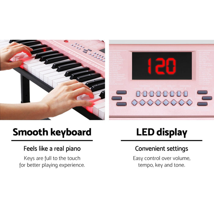 61 Keys Electronic Piano Keyboard Digital Electric - Pink