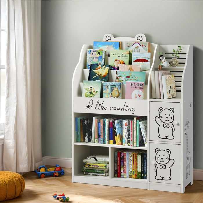 4 Tiers Kids Bookshelf and Storage