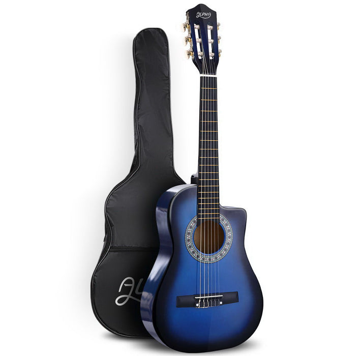 34 Inch Classical Guitar Wooden Body - Blue