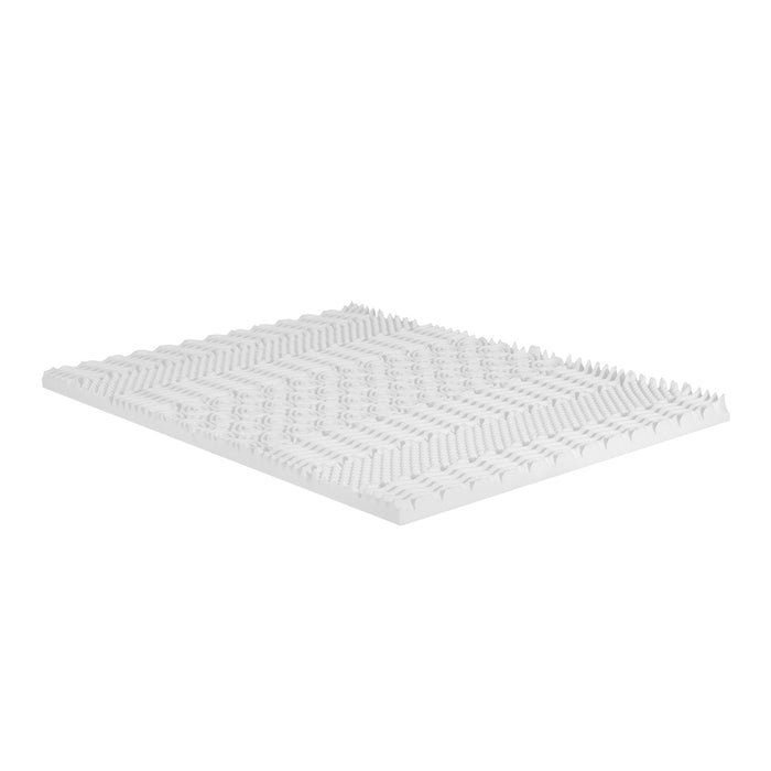 Memory Foam Mattress Topper 7-Zone Airflow Pad 8cm Single White