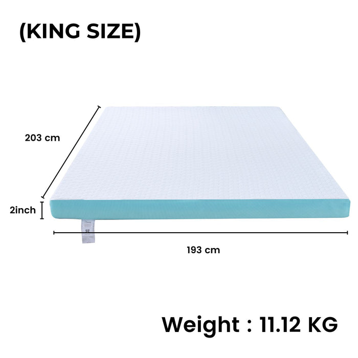 Dual Layer Mattress Topper 2 inch with Gel Infused (King) GO-MTP-103