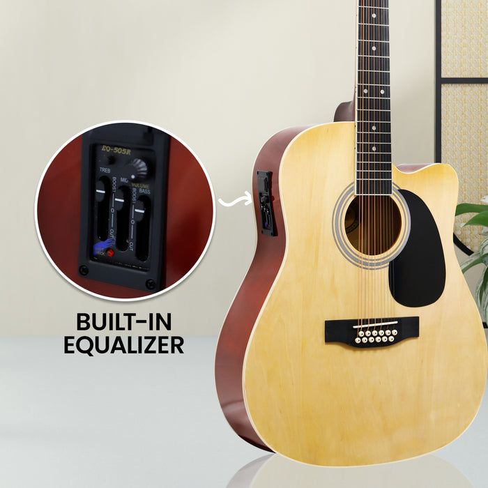 12-String Acoustic Guitar with EQ - Natural