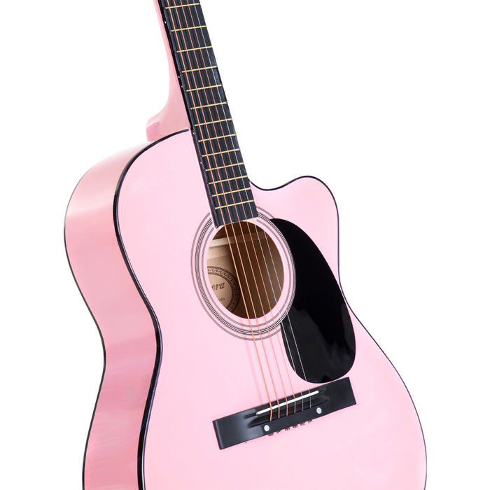 Acoustic Cutaway 40in Guitar - Pink
