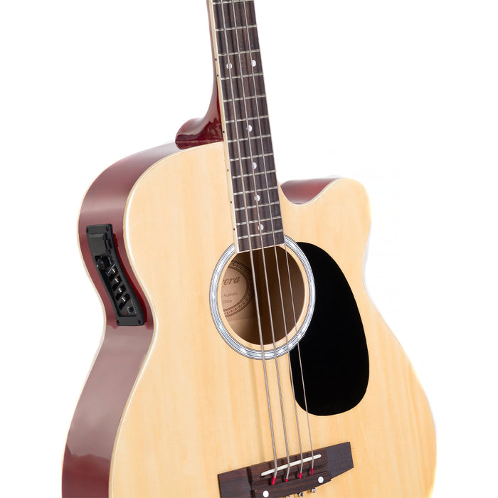43in Acoustic Bass Guitar with electric pickup   - Natural