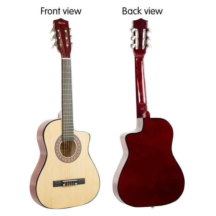 38in Cutaway Acoustic Guitar with guitar bag - Natural