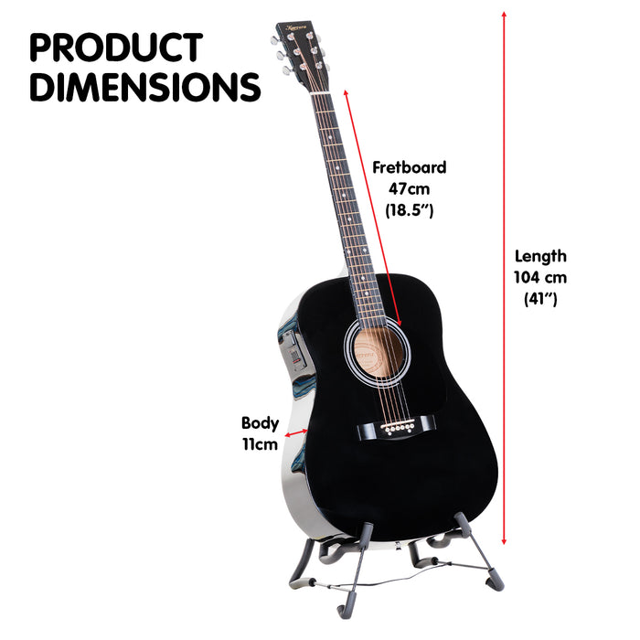 Electronic Acoustic Guitar 41in  - Black